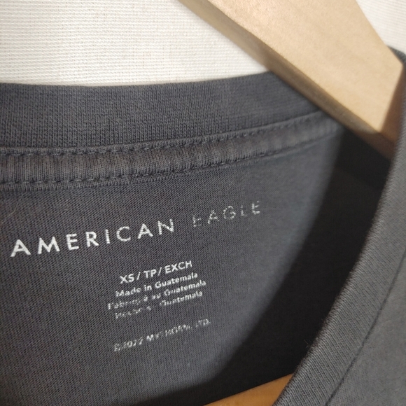 American Eagle Led Zeppelin Graphic Band Tee Short Gray White Crew Neck XS - Picture 6 of 6